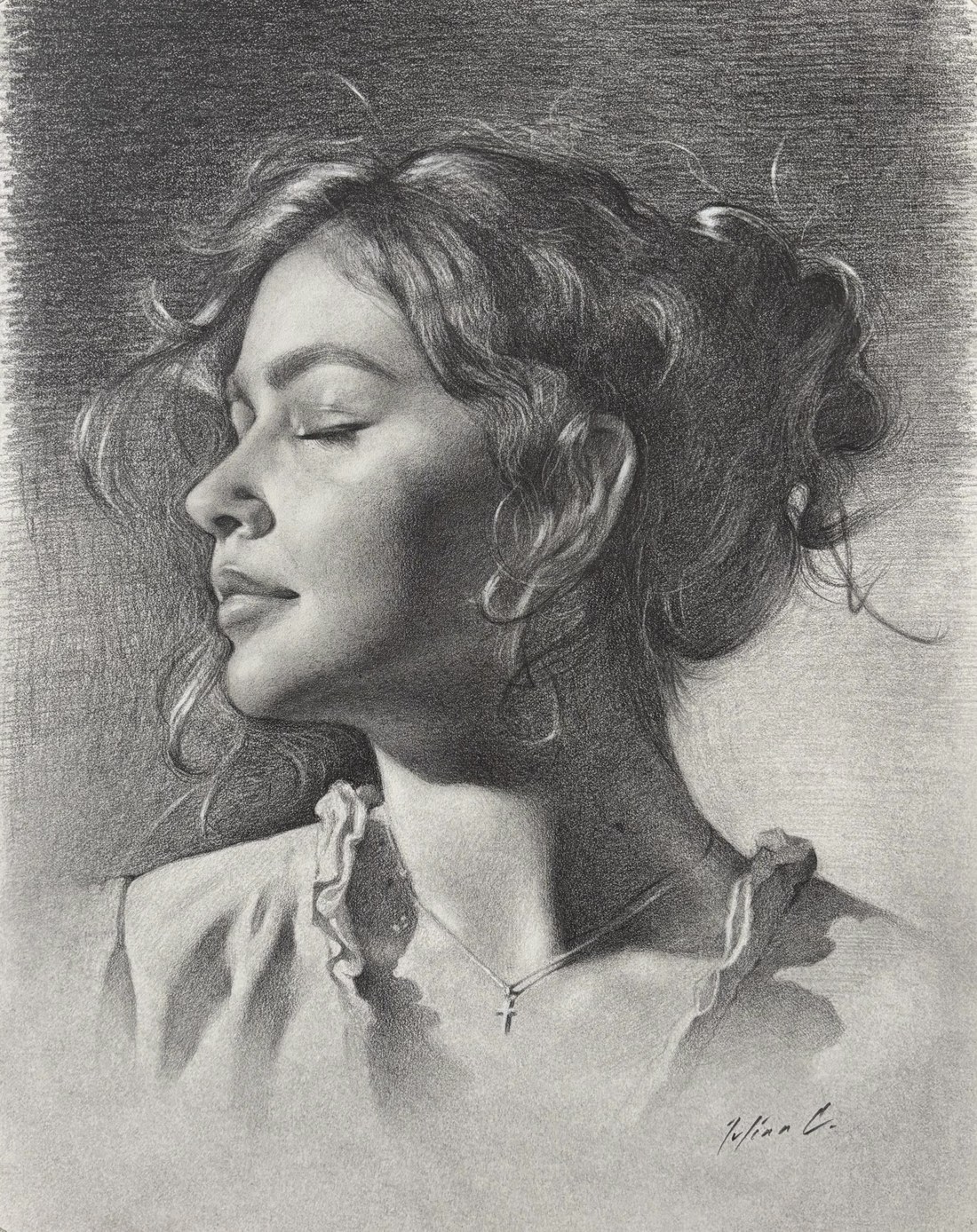 Liniște — Grafit pe hârtie, Iulian Cetanas