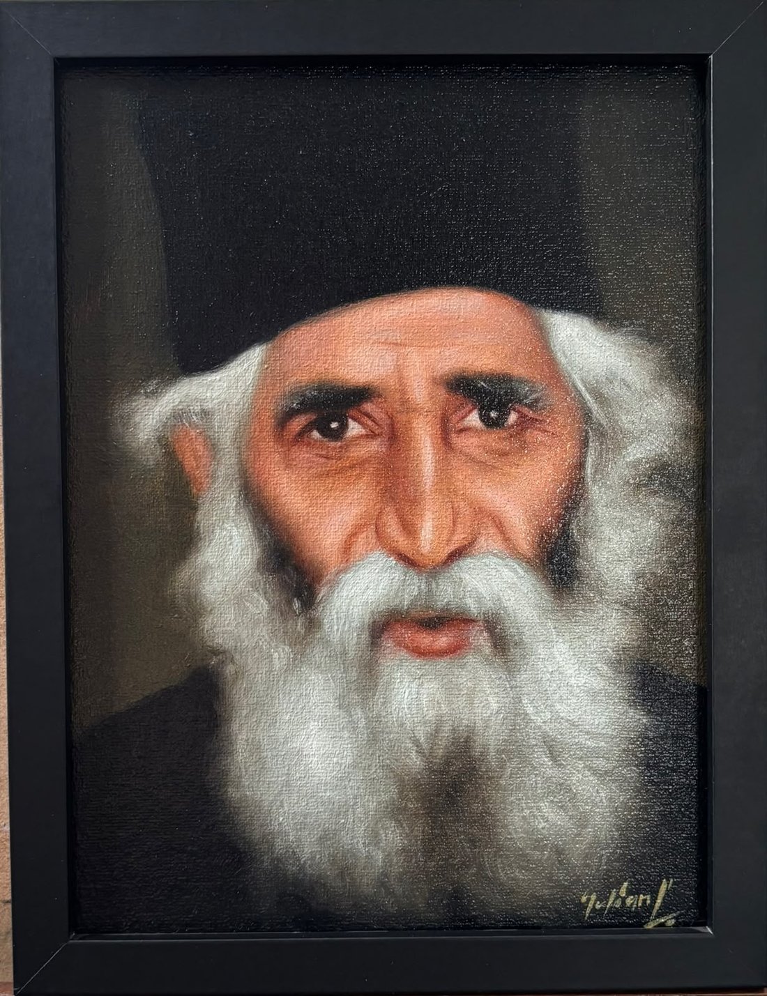 Sf. Paisie Aghioritul — Pictură în ulei pe pânză, Iulian Cetanas
